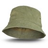 Beige Stone Washed Bucket Hats